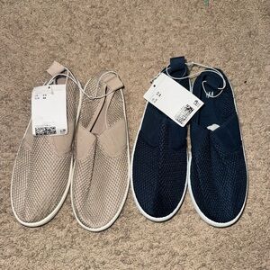 H&M Kids Slip-On Shoes - Beige and Navy